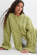Chunky knitted cable cardigan - Pure c