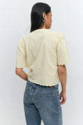 Scallop edge blouse - Jaune clair