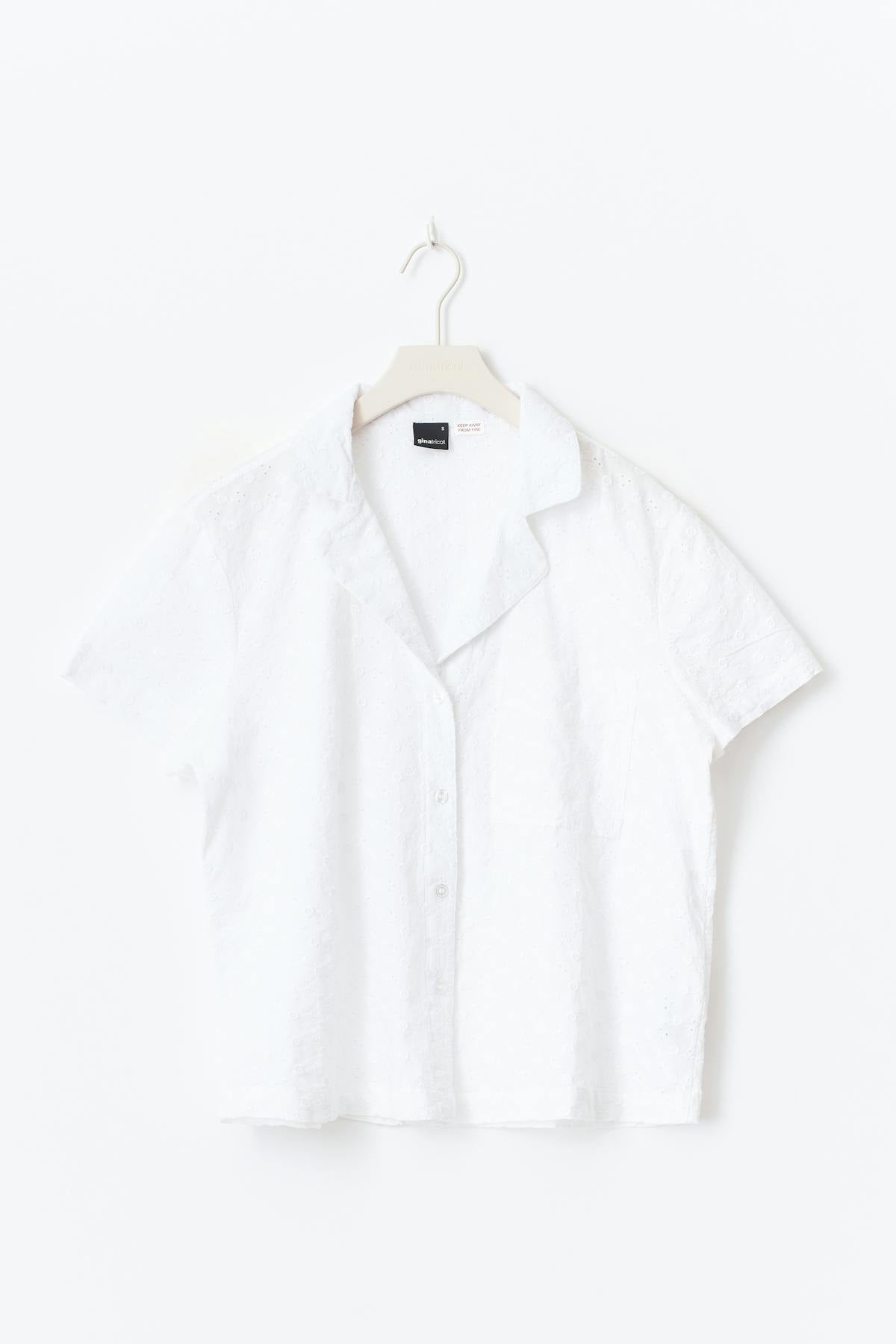 Embroidery anglaise shirt - Blanc