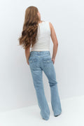 Chunky mid waist jeans - Mid blue