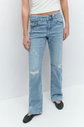 Chunky mid waist jeans - Mid blue