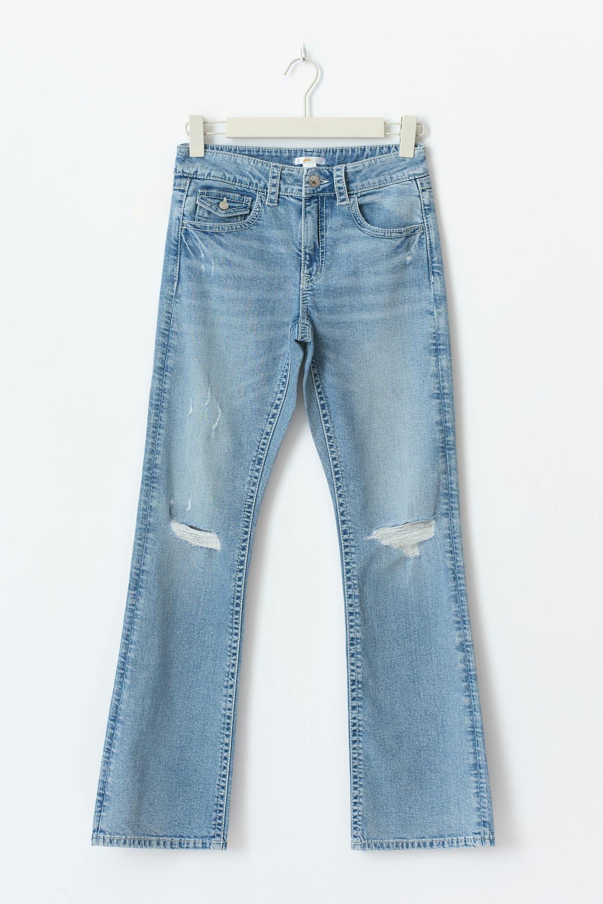 Chunky mid waist jeans - Bleu clair