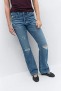 Chunky mid waist jeans - Mid blue