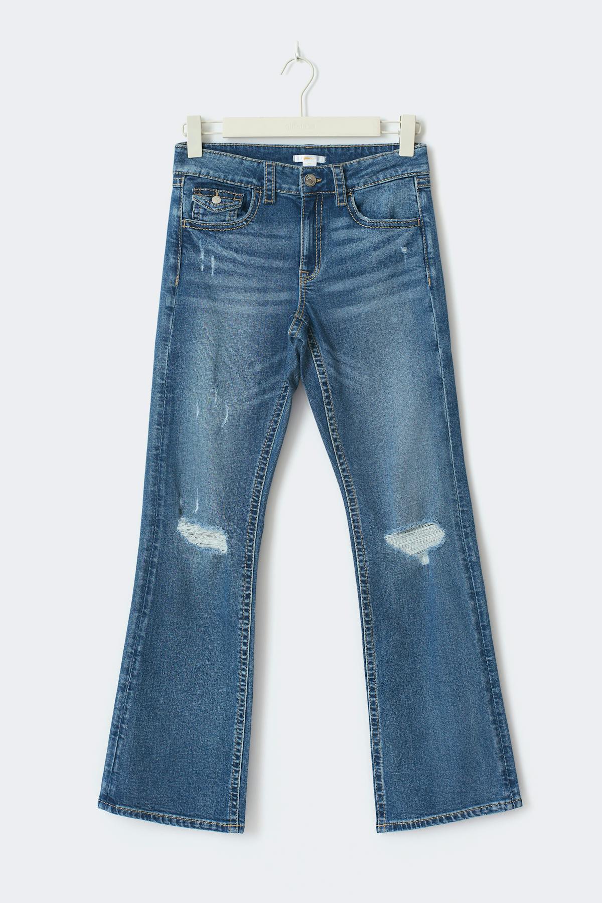 Chunky mid waist jeans - Mid blue