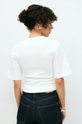 Fitted top - Blanc cassé