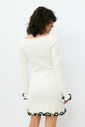 Knitted mini dress - Gardenia