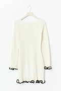 Knitted mini dress - Gardenia
