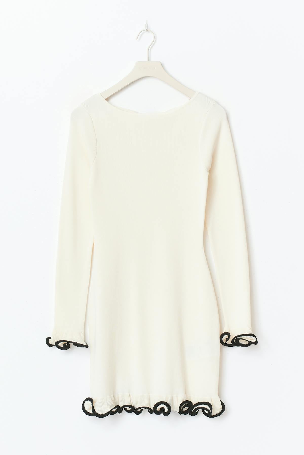 Knitted mini dress - Gardenia