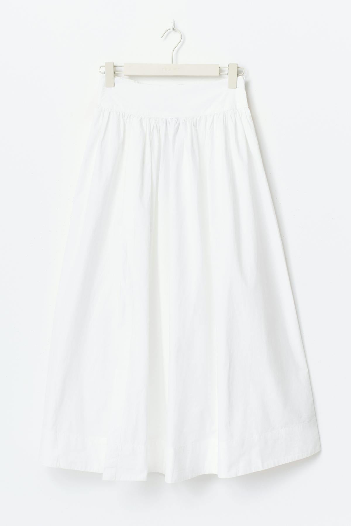 Tall poplin skirt - Blanc