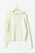 Knitted oversized hoodie - Gardenia
