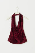 Waterfall neck singlet - Bordeaux