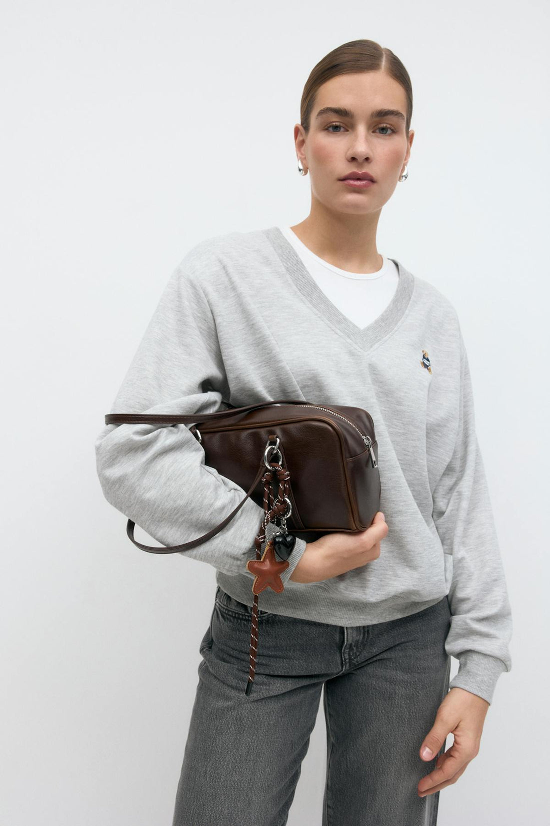 Bag charm - Black/brown