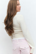 Y wrap cardigan - Creme