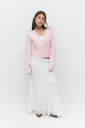 Y wrap cardigan - Rose