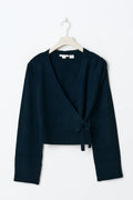 Y wrap cardigan - Bleu marine