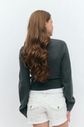 Y wrap cardigan - Army green