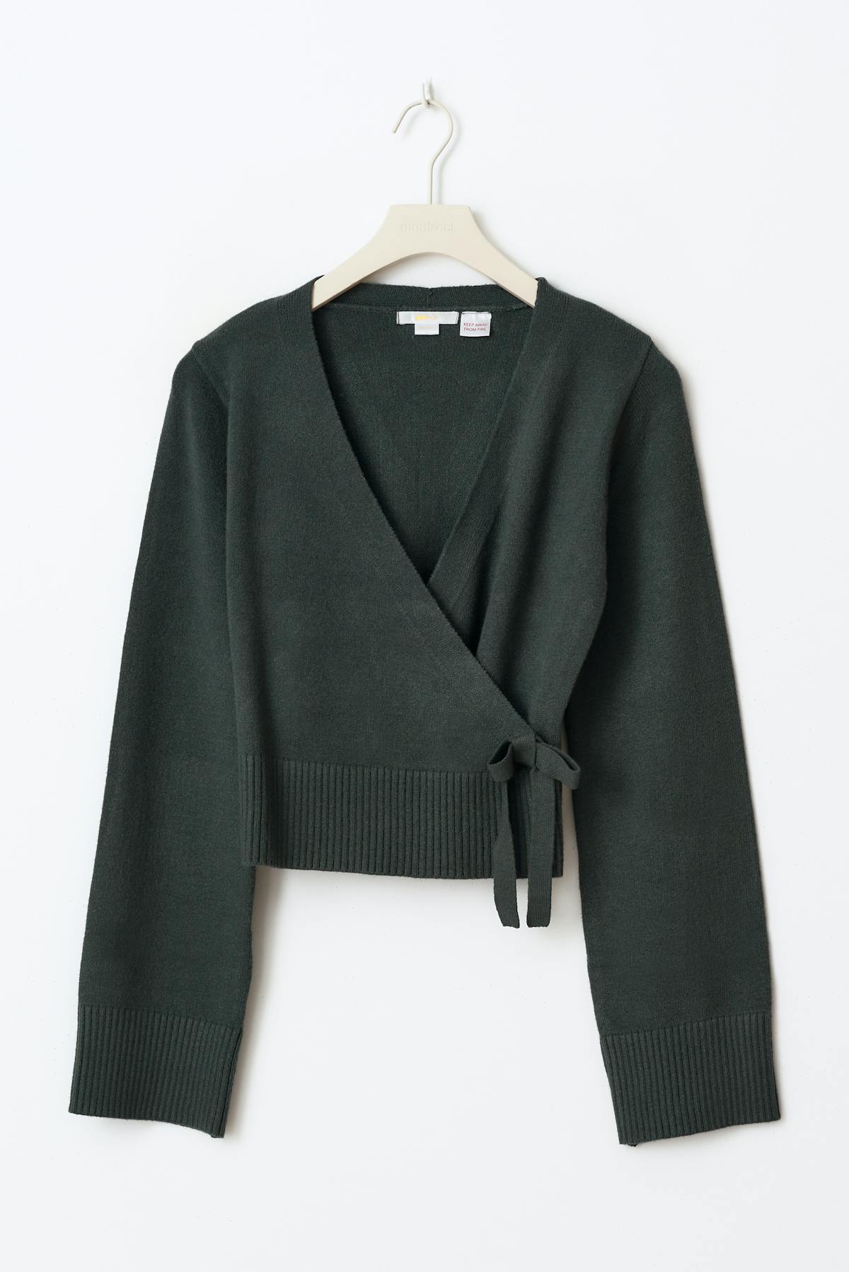 Y wrap cardigan - Army green