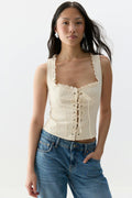 corset top - Flower aop