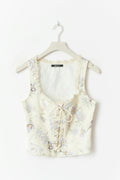 corset top - Vintage flower