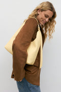 Midi slouchy bag - Butter yellow