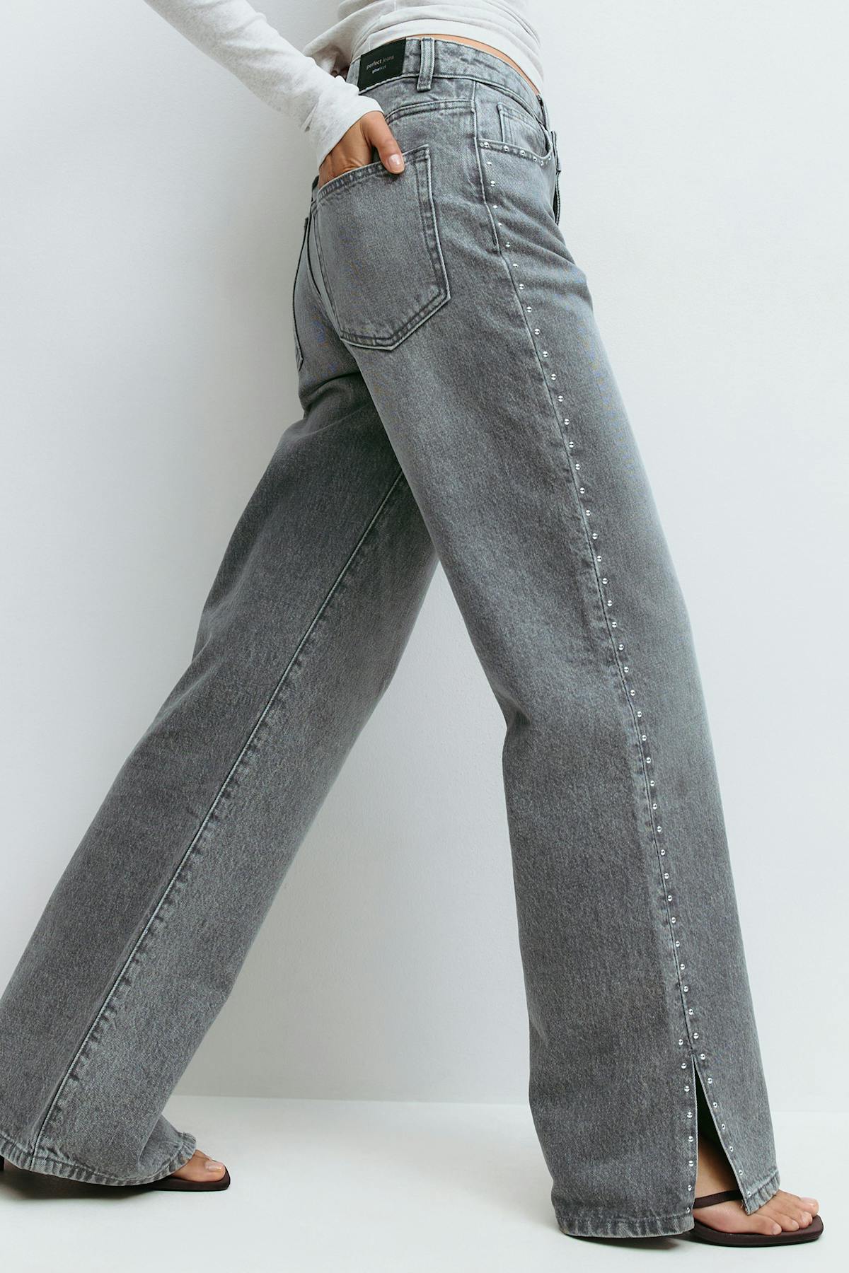 Studded jeans - Gris