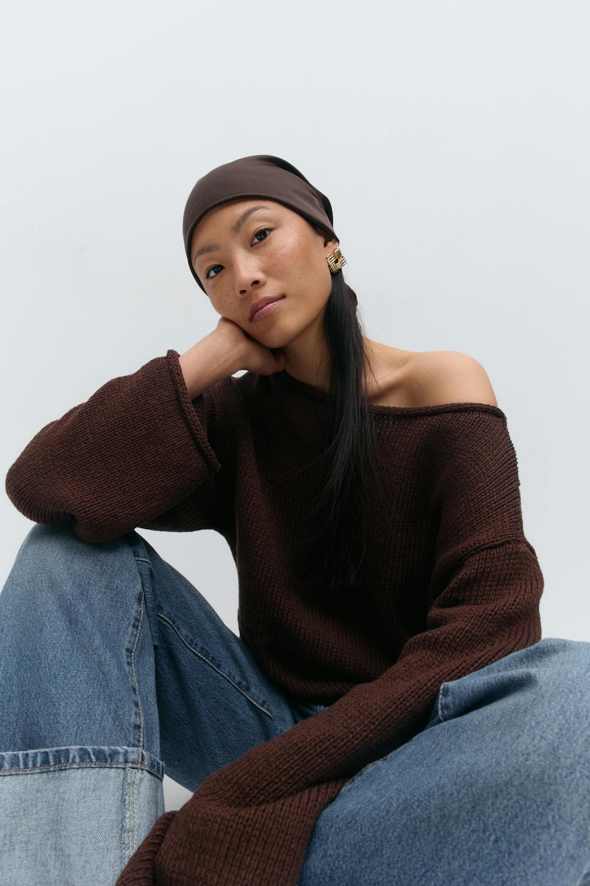 Head scarf - Marron foncé