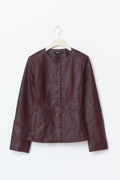 Shaped pu blazer - Bordeaux