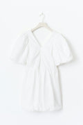 Y puff sleeve dress - Blanc