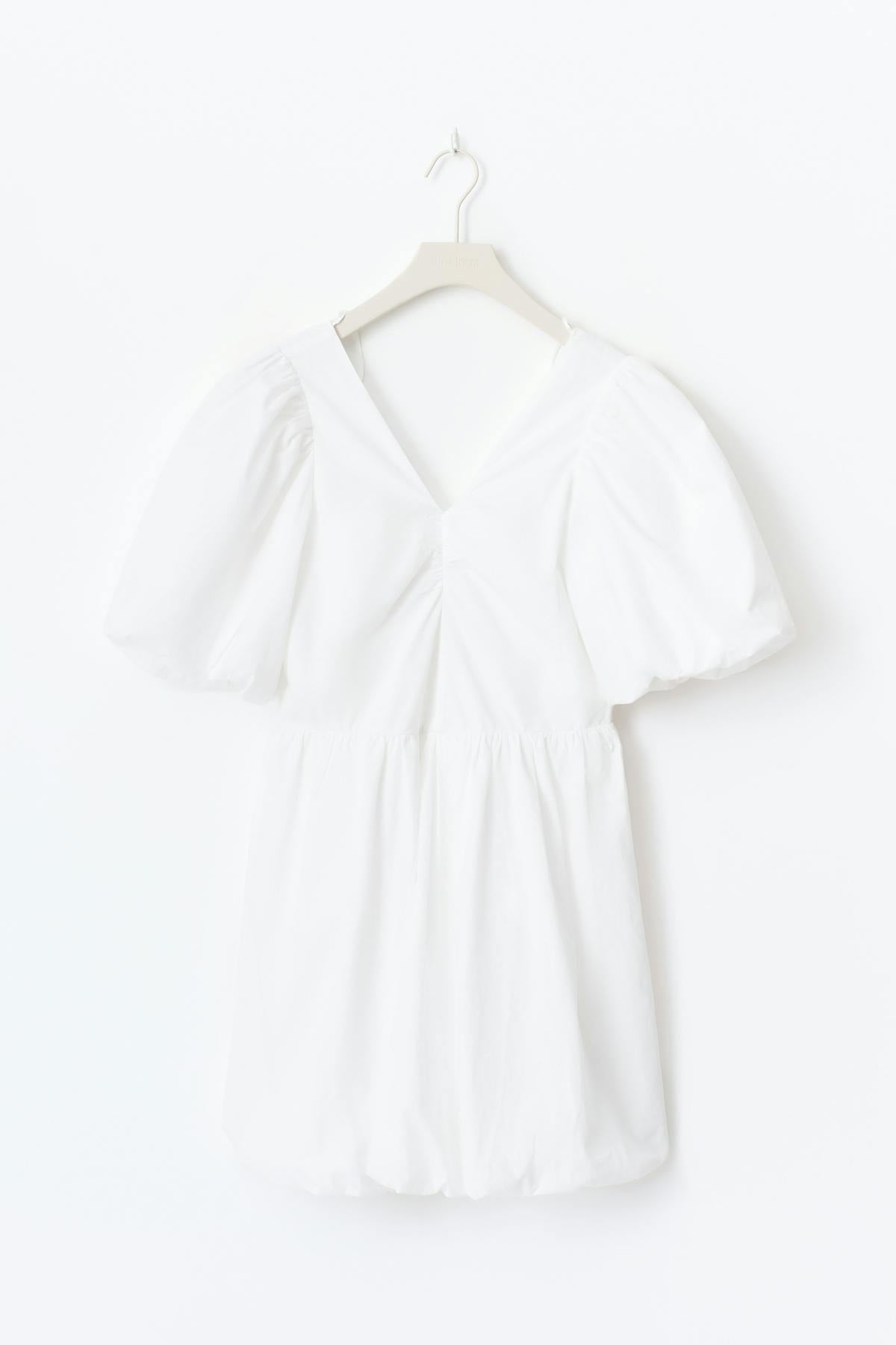 Y puff sleeve dress - Blanc