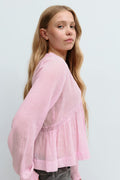 Y lace blouse - Pink lady