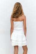 Y smock dress - Blanc