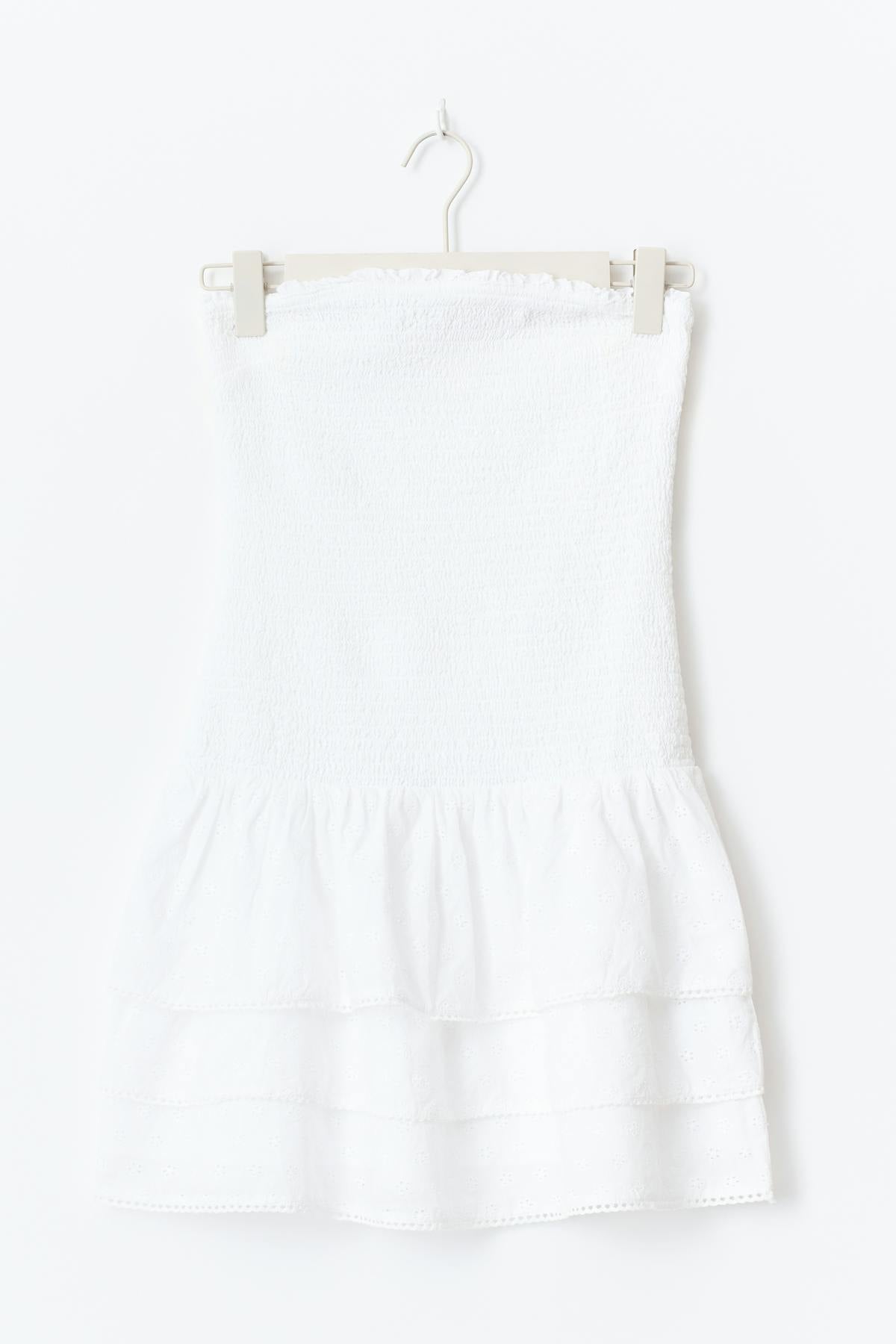 Y smock dress - Blanc