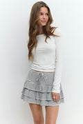 Mini frill skirt - Peacoat
