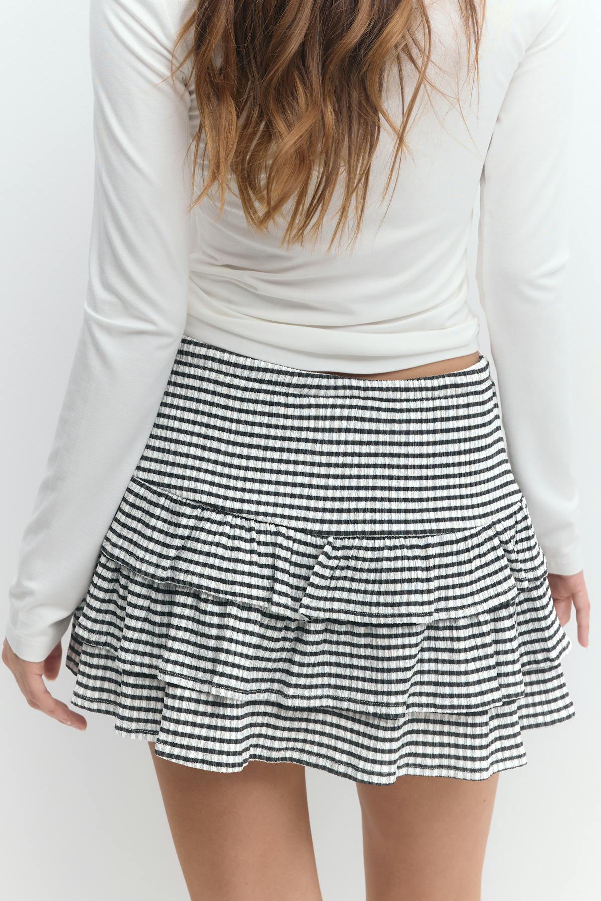 Mini frill skirt - Peacoat