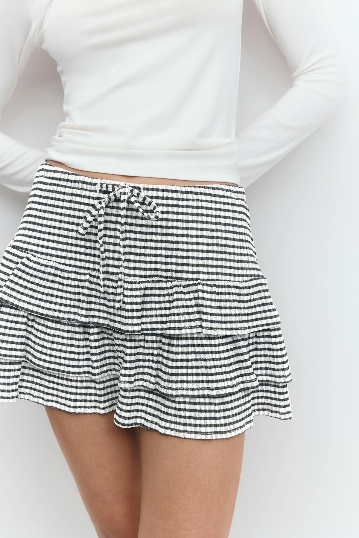 Mini frill skirt - Peacoat