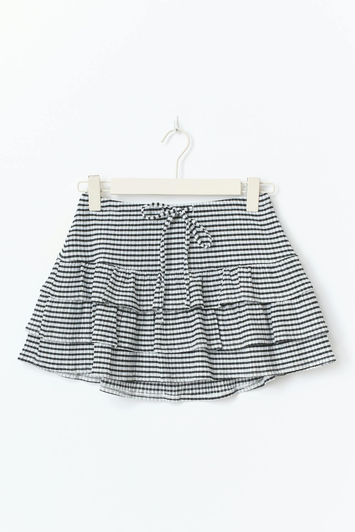 Mini frill skirt - Noir