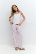 Y folded down trousers - Blue stripe