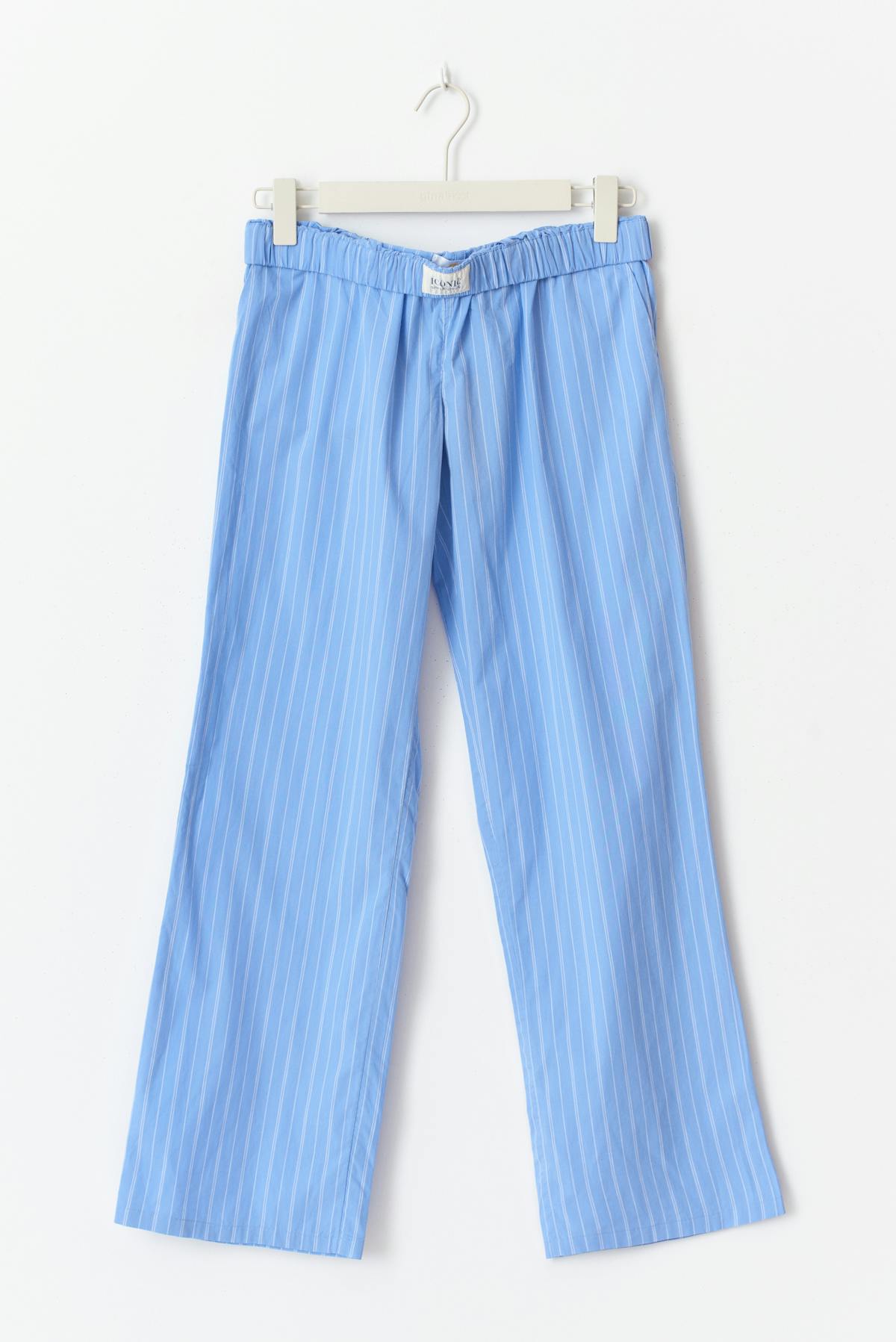 Y folded down trousers - Blue stripe