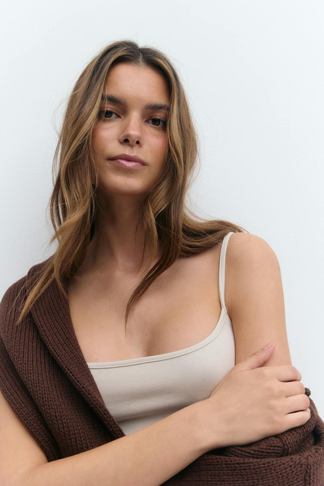 Basic mini slip dress - Moonbeam