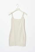 Basic mini slip dress - Moonbeam