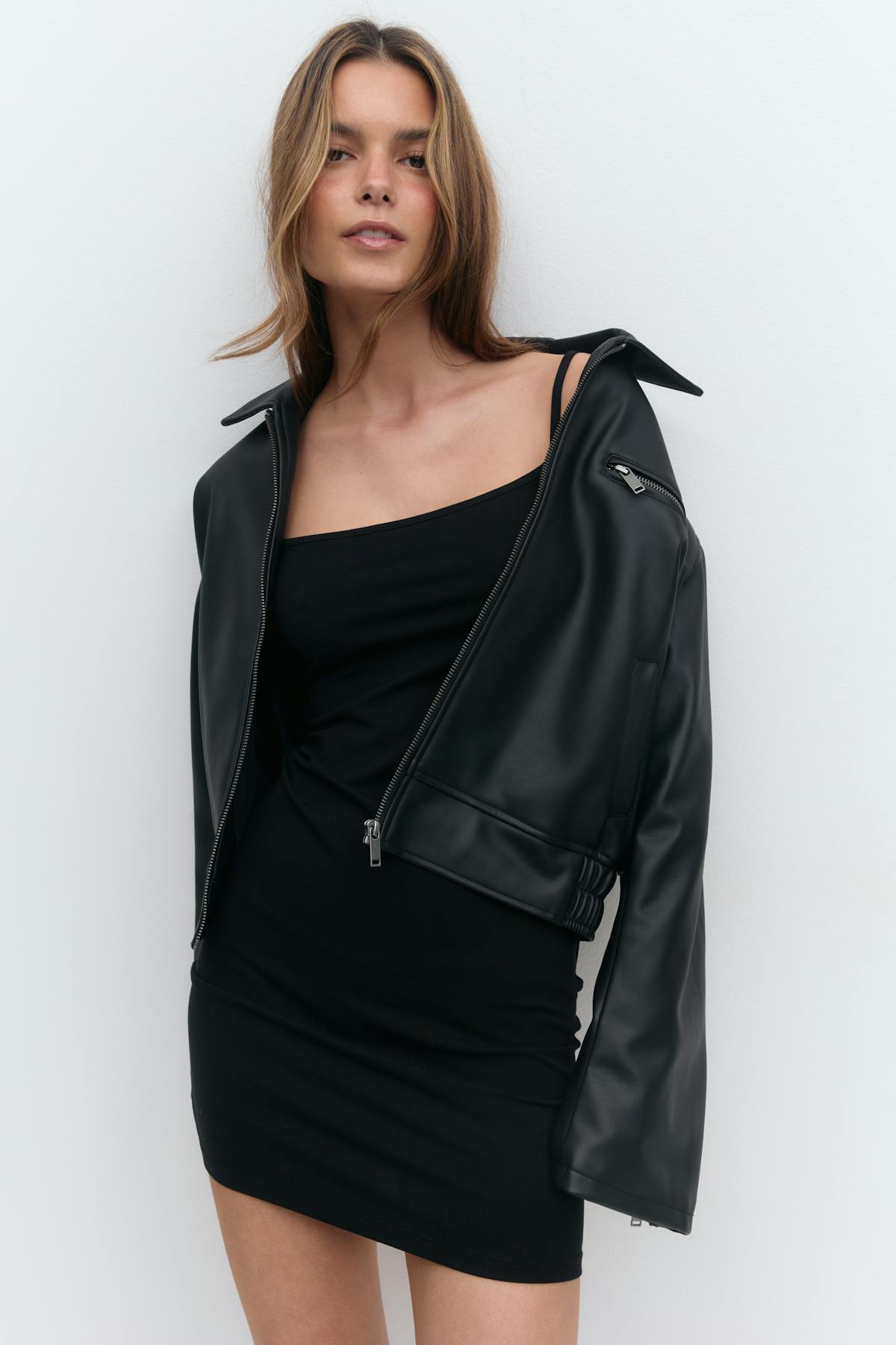 Basic mini slip dress - Moonbeam
