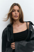 Basic mini slip dress - Noir