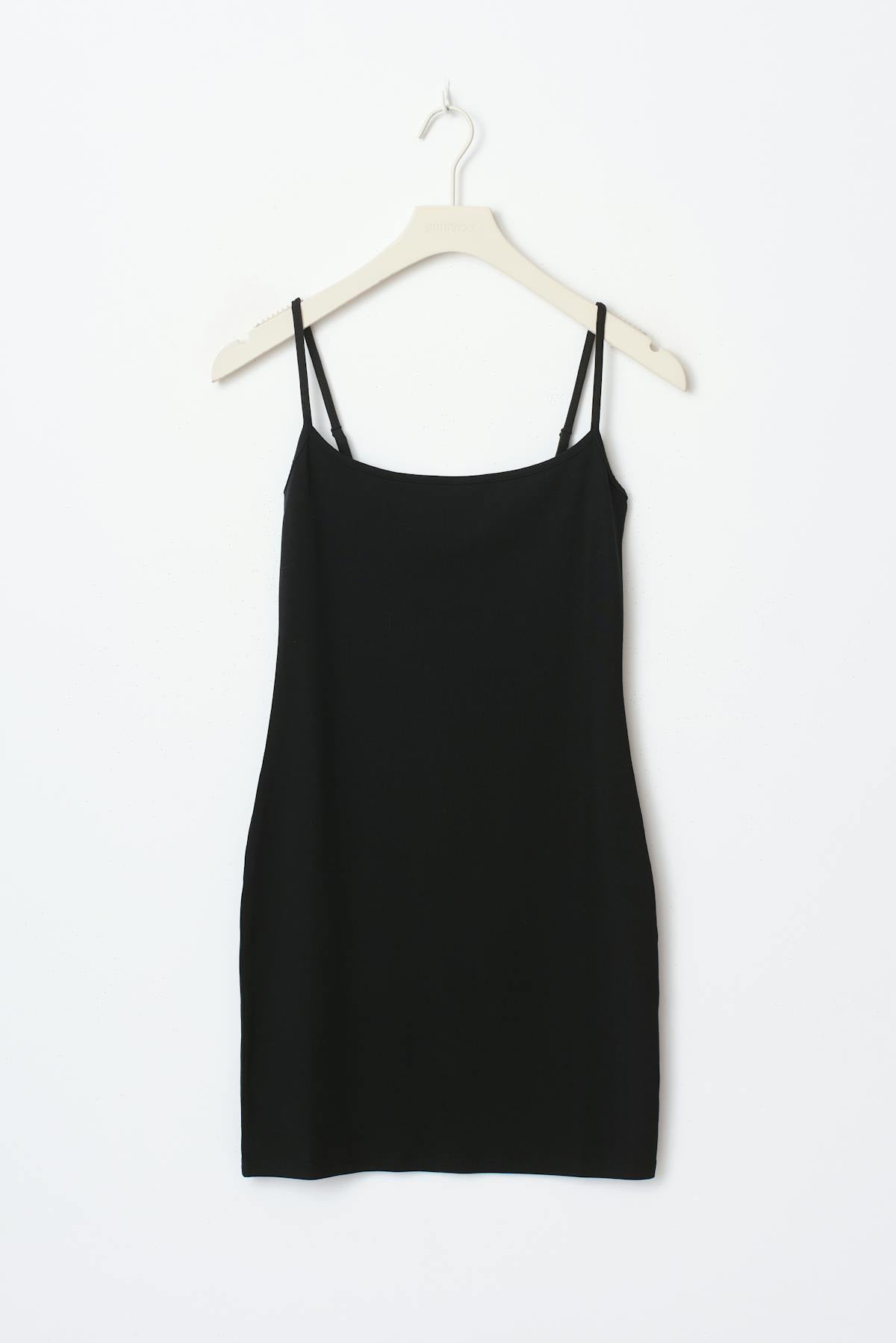 Basic mini slip dress - Noir