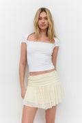 Mini lace skirt - Blanc cassé