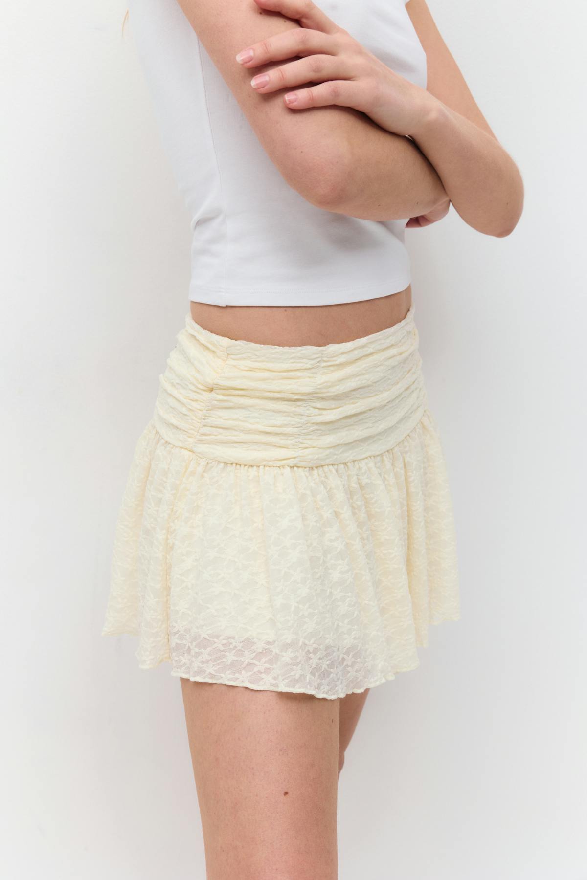 Mini lace skirt - Blanc cassé