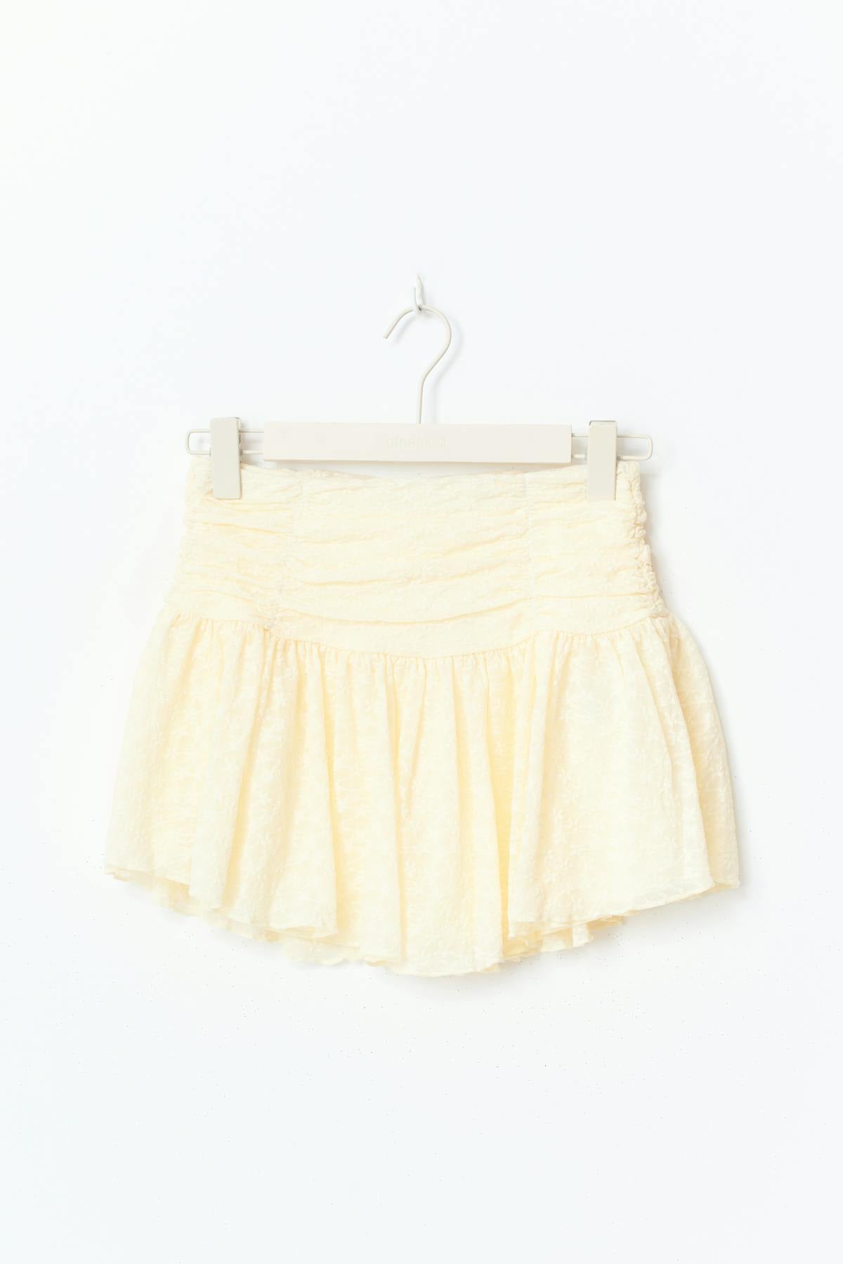 Mini lace skirt - Egret