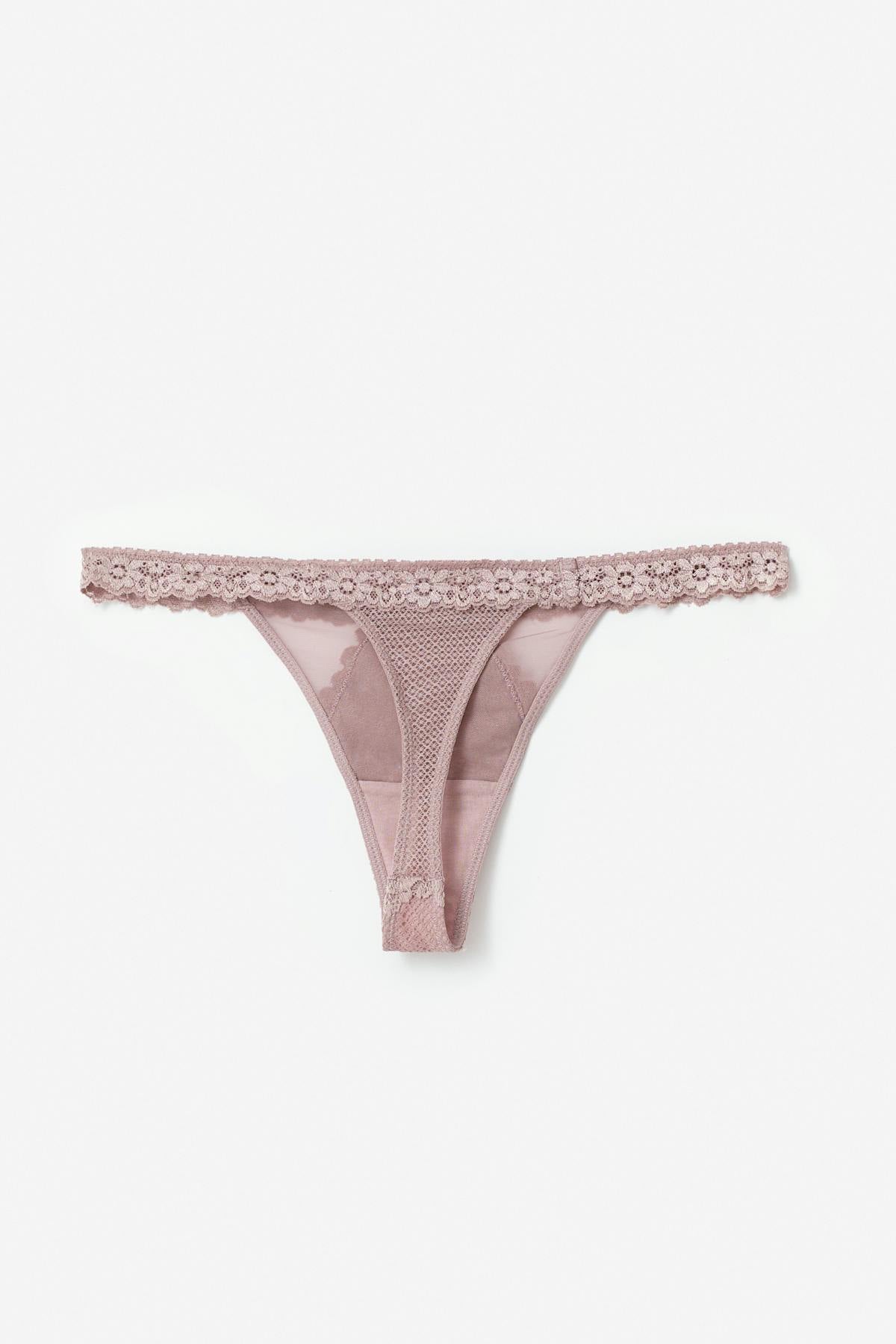 2-pack lace thong - White/multi