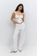 corset top - Flower aop