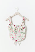 corset top - Flower aop