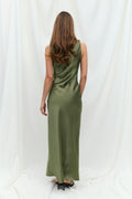 Satin dress - Kaki